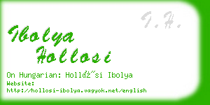 ibolya hollosi business card